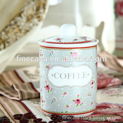 800CC Elegant New Bone China Floral Ceramic Canister set                
                                    Quality Assured